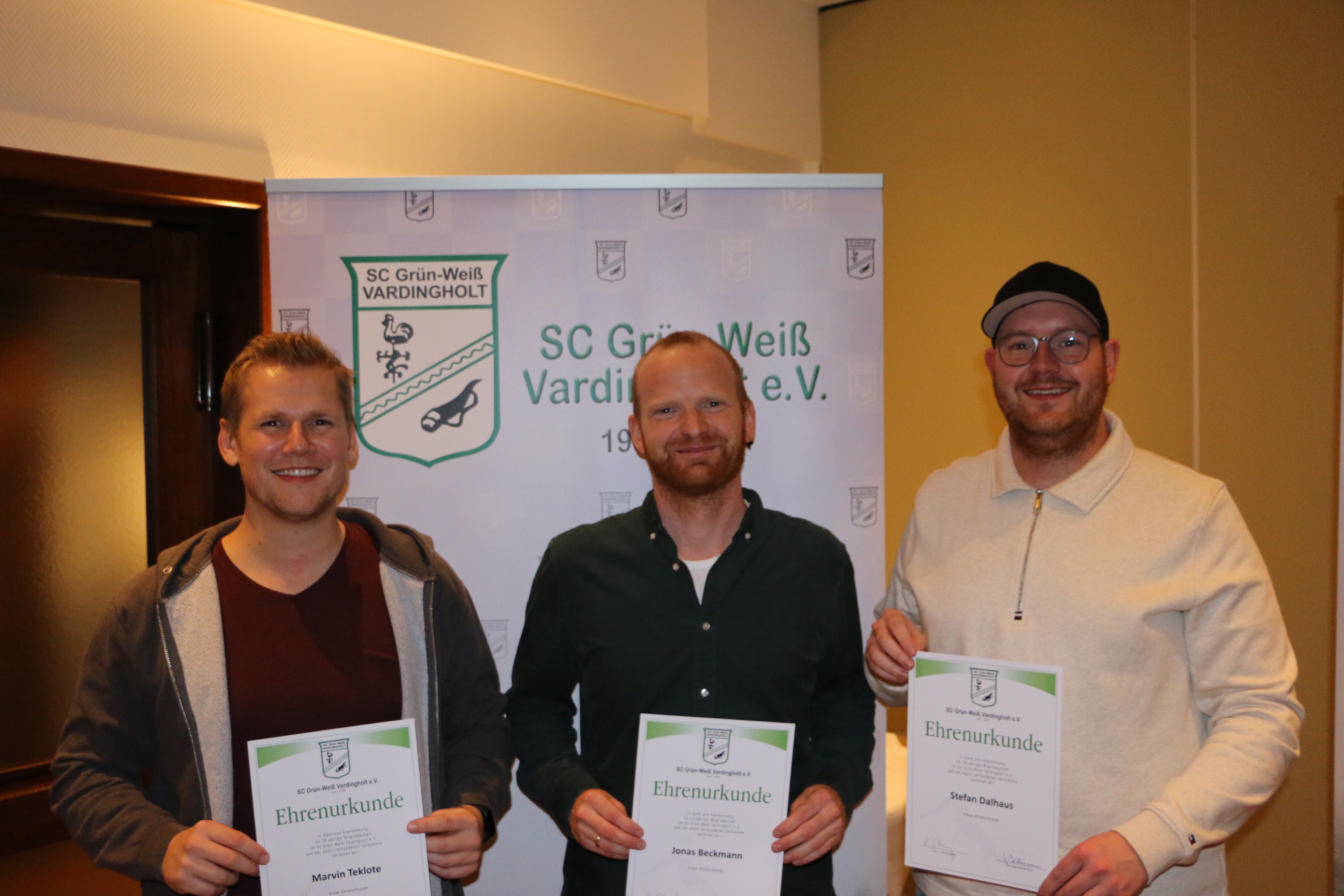 Ehrungen 25 Jahre Vereinsmitgliedschaft